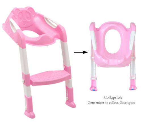 Kids Potty Training Toilet Ladder Portable Folding Chair Adjustable Step Stool Ladder for Baby