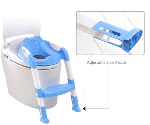 Kids Potty Training Toilet Ladder Portable Folding Chair Adjustable Step Stool Ladder for Baby