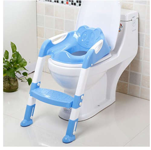 Kids Potty Training Toilet Ladder Portable Folding Chair Adjustable Step Stool Ladder for Baby
