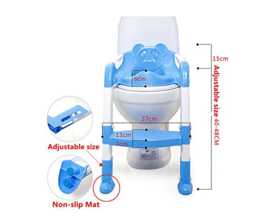 Kids Potty Training Toilet Ladder Portable Folding Chair Adjustable Step Stool Ladder for Baby