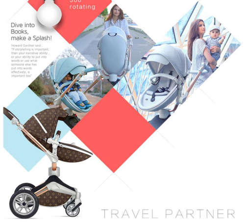 Baby Stroller Hot Mom Baby Carriage with Bassinet Combo