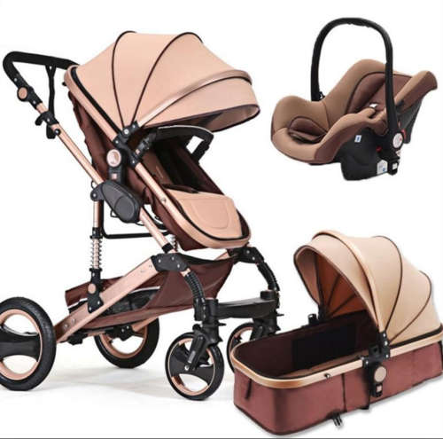 New Design  B Childhood 3 in 1 khaki stroller