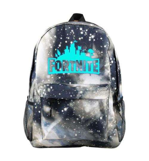 FORTNITE BLACK & GREY LUMINOUS BACK PACK NOTEBOOK BAGS
