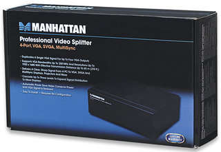 Manhattan VGA Monitor Splitter For 4 Monitor ,350MHZ