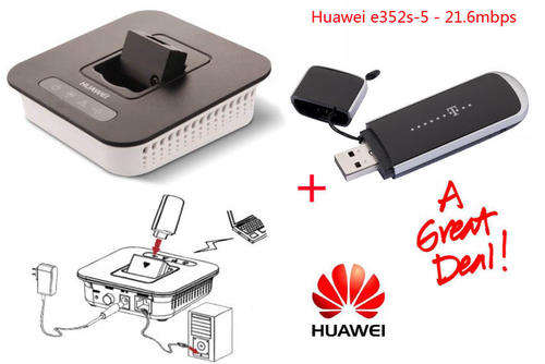 Huawei D105 Wireless 3G Router + New  Huawei e352s-5 - 21.6mbps modem  - R50 shipping