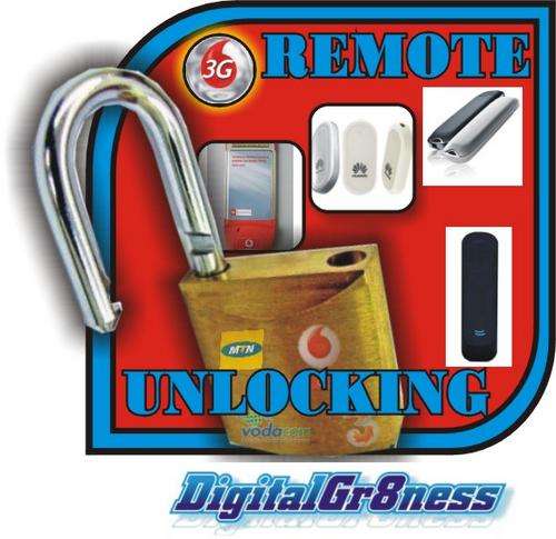 **HUAWEI (REMOTE) HSDPA / 3G MODEM UNLOCKING SERVICE - UNLOCK VIA CODE -  ANY HUAWEI MODEM