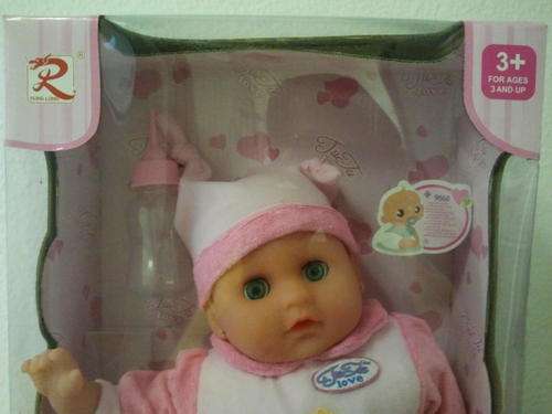 High quality baby doll makes sounds says words etc