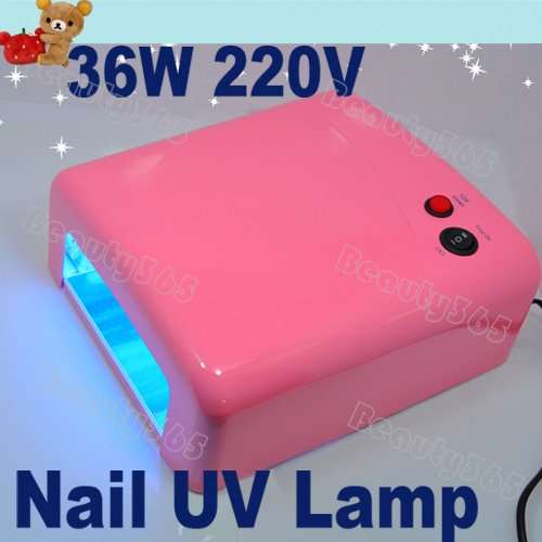 6 ON AUCTION!!!HOT SALE!!! 36W UV Gel Professional Nail Curing Lamp,PINK AND WHITE COLOUR