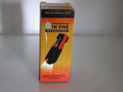 2 ON AUCTIONS !!! 8 SCREWDRIVERS IN ONE with POWERFUL TORCH MULTI SCREWDRIVER TORCH NEW IN BOX