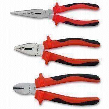 2 ON AUCTION!!!3-piece Pliers Set with 20mm Long Nose and 160mm Diagonal Cutting Pliers