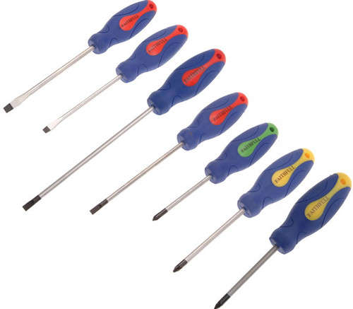 3 ON AUCTION!!!7 PIECE SOFT GRIP SCREWDRIVER SET