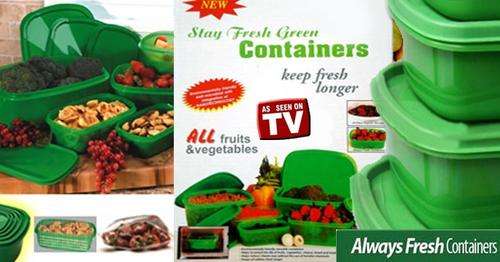 2 ONAUCTIONS !! 10 Piece Stay Fresh Green Containers!!