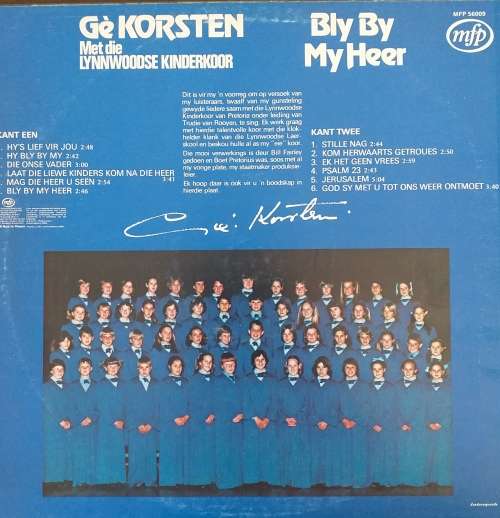 Ge Korsten met die Lynwoodse kinderkoor