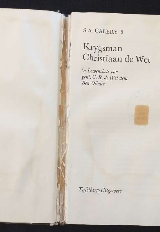 Krygsman Christiaan de Wet - Ben Olivier