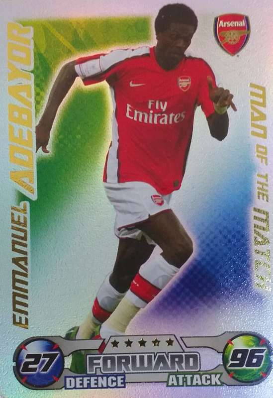Match Attax Emmanuel Adebayor - Arsenal