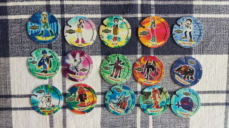 Digimon tazos 15/40