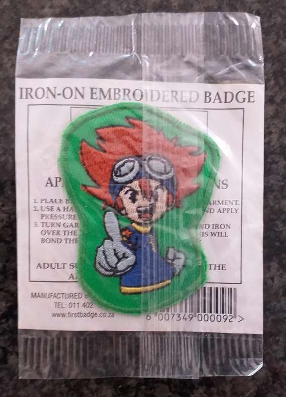 Digimon iron on badge