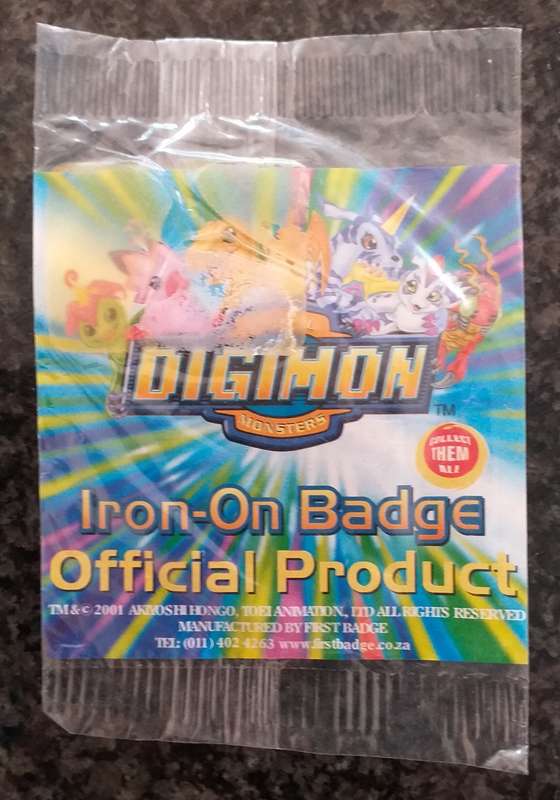 Digimon iron on badge