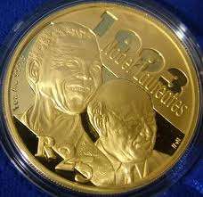 Mandela/ De Klerk Protea 1 OZ Gold Coin