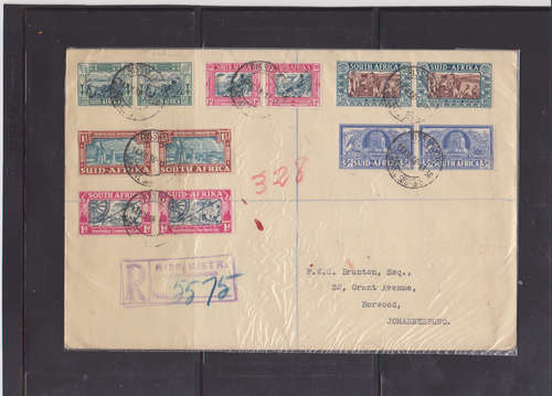 SOUTH AFRICA - 1938 - VOORTREKKER MEMORIAL FUND CENTENARY AND COMMEMORATION OF VOORTREKKERS F.D.C.