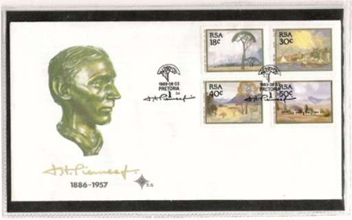 SOUTH AFRICA. 1989. JACOB HENDRIK PIERNEEF. F.D.C. NO. 5.6