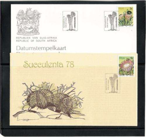 R.S.A. 1978. SPECIAL COMMEMORATIVE COVER & DATE STAMP CARD. SUCCULENT SOCIETY CONGRESS.