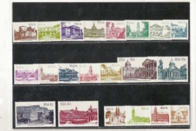 SOUTH AFRICA. 1982. 4TH DEFINITIVE ISSUE. SET OF 17 + 4 COIL STAMPS.