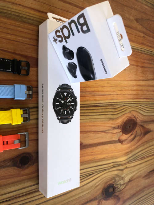 Galaxy Watch3 Bluetooth (45mm) - Black + Galaxy Buds+