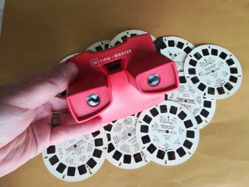 Vintage View Master - 3D Image Viewer - Model J - with x11 various Reel Wheels included