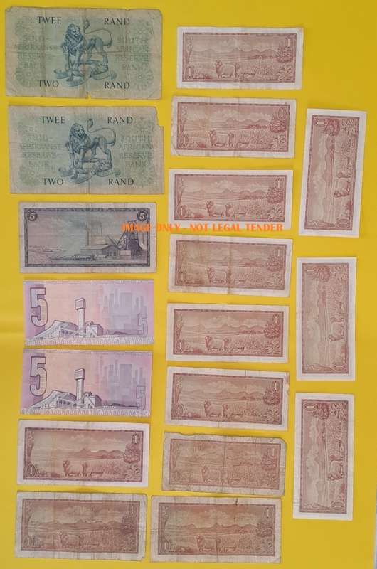 S. A. Bank Notes : Mix Lot - South Africa Old Notes