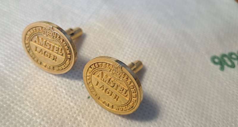 Vintage Cuff Links (Set 3 - Amstel Lager)