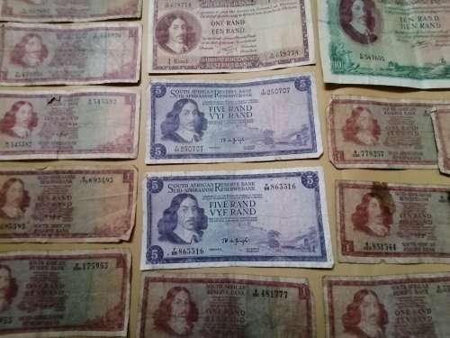 Mix of South Africa Rands, Pounds and Shillings