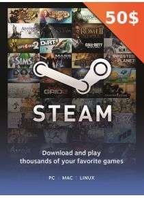 Steam Gift Card $50 - PC (Steam Code)