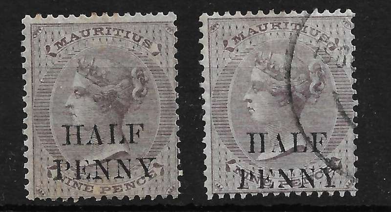 MAURITIUS SG 76 AND SG 77 - 1876