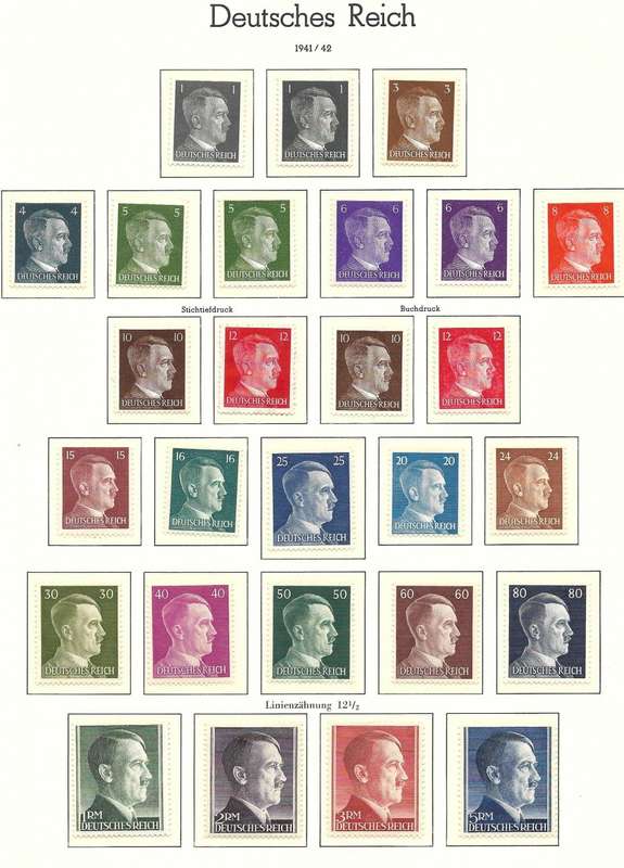 DEUTSCES REICH 1935  COMPLETE EXTENDED SET- MOUNTED MINT