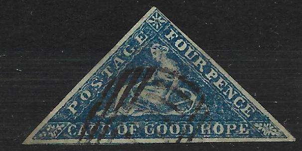 CAPE OF GOOD HOPE FOUR PENCE THREE MARGINS