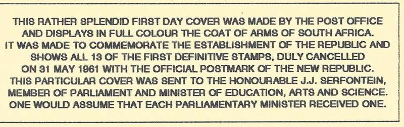 1st DEFINITIVE FIRST DAY COVER - VERY VERY SCARCE