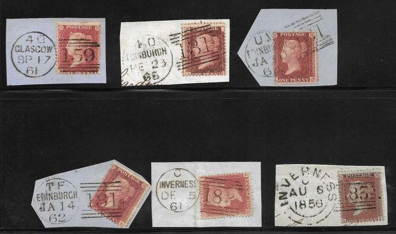 GREAT BRITAIN PENNY REDS  ON PIECE