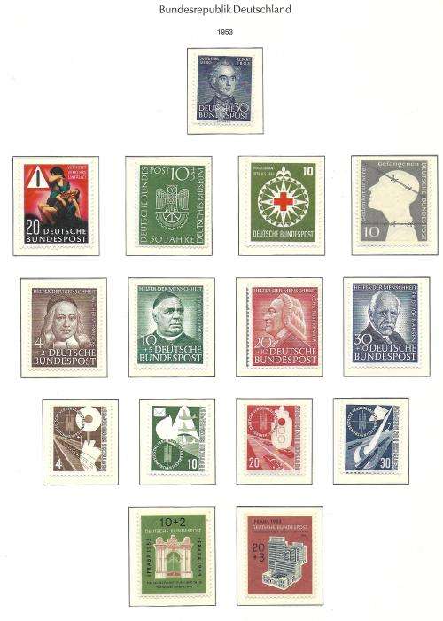 BUNDESREPUBLIK DEUTSCHLAND 1953                  £410-00