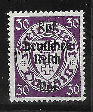 Deutsches Reich (Germany) 1939 Danzig with overprint, Mi 716-729, MH