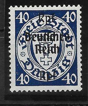 Deutsches Reich (Germany) 1939 Danzig with overprint, Mi 716-729, MH