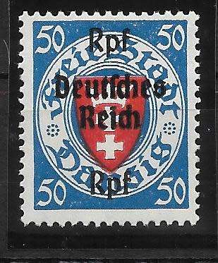 Deutsches Reich (Germany) 1939 Danzig with overprint, Mi 716-729, MH