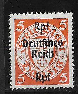 Deutsches Reich (Germany) 1939 Danzig with overprint, Mi 716-729, MH