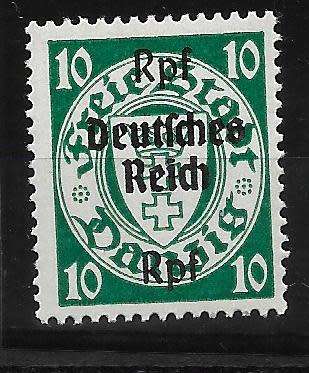 Deutsches Reich (Germany) 1939 Danzig with overprint, Mi 716-729, MH