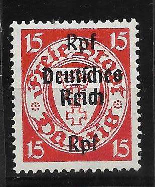 Deutsches Reich (Germany) 1939 Danzig with overprint, Mi 716-729, MH