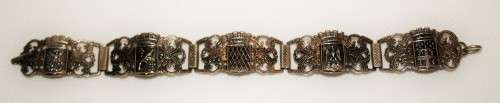 VINTAGE FRENCH SILVER TONE BRACELET ! LOOK !!