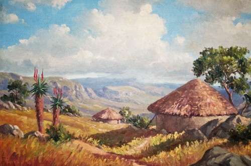 INVESTMENT  !!! ORIGINAL LARGE OIL PAINTING BY FAMOUS SOUTH AFRICAN ARTIST GUISEPPE CATTY!!!!!!!!!!!