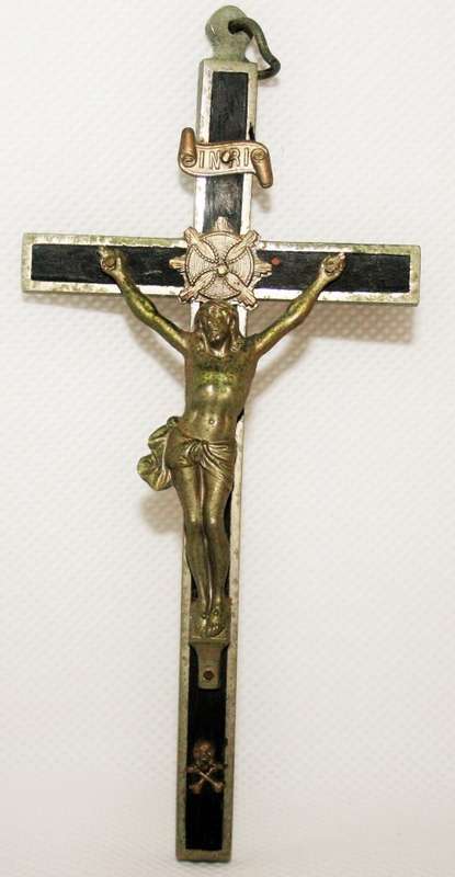 *RAREST CRUCIFIX* WOW ! RARE EARLY 1800'S CRUCIFIX WITH SKULL AND BONES ! WOW !!