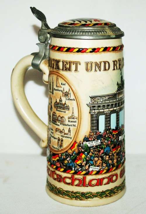 *BEER STEIN *RARE ANTIQUE LARGE GERMAN BEER STEIN