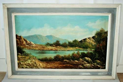 *JACOBI* HUGE RARE OIL ON BOARD PAINTING BY WELL KNOWN SOUTH AFRICAN ARTIST BENJAMIN JACOBUS DAVIS !
